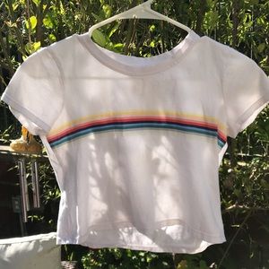 Rainbow Striped tee
